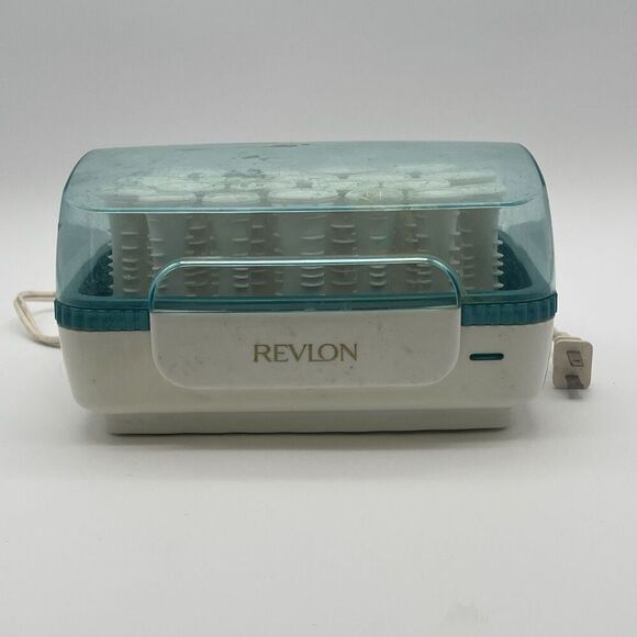 Vintage REVLON RV251 Hot Rollers White Electric Hairsetter Hair Curlers Works - Picture 1 of 12